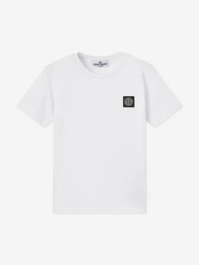 Stone Island Babies'  Boys 30/1 Cotton Jersey T-shirt In White
