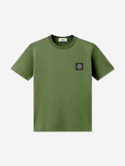 Stone Island Babies'  Boys 30/1 Cotton Jersey T-shirt In Green
