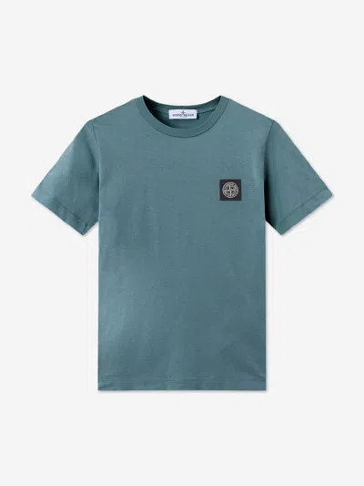 Stone Island Babies'  Boys 30/1 Cotton Jersey T-shirt In Blue