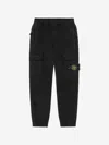 Stone Island Boys Cargo Trousers In Black