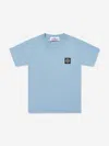 Stone Island Boys Compass Logo T-shirt In Blue