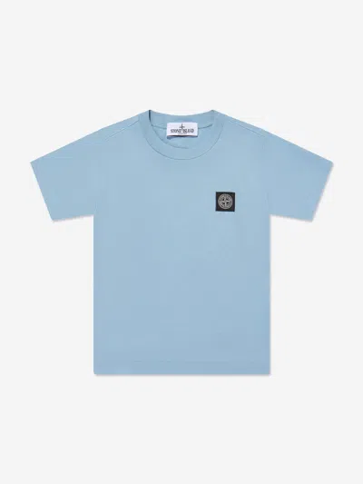 Stone Island Babies' Boys Compass Logo T-shirt In Blue