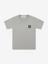 Stone Island Boys Compass Logo T-shirt In Gray