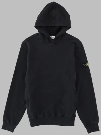 Stone Island Boys Cotton-blend Sweatshirt In Black