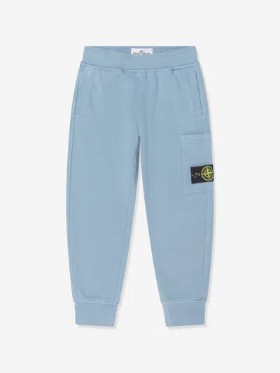 Stone Island Babies'  Boys Logo Pocket Joggers In Blue