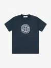 Stone Island Boys Logo T-shirt In Blue
