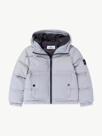 Stone Island Kids'  Boys Matt Ripstop Cordura Puffer Jacket In Blue