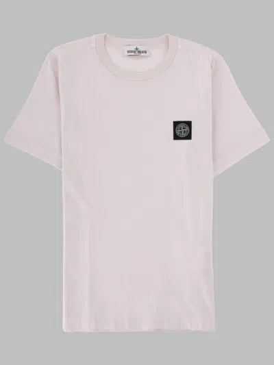Stone Island Boys' Mini T-shirt In Pink