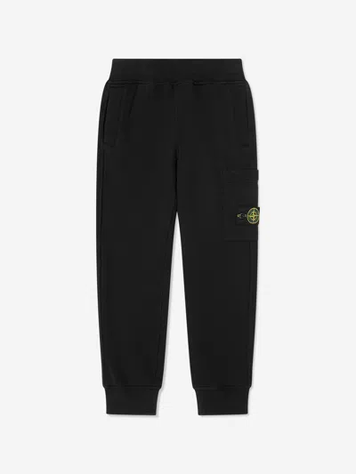 Stone Island Babies'  Boys Pocket Logo Joggers In Black