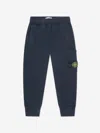 Stone Island Boys Pocket Logo Joggers In Blue