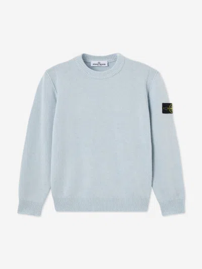 Stone Island Babies'  Boys Wool And Cashmere Jumper In Blue