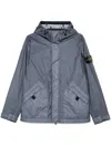 Stone Island Men's Breathable Water Resistant Hooded Membrana 3l Tc Jacket In Blue