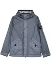 Stone Island Men's Breathable Water Resistant Hooded Membrana 3l Tc Jacket In Blue