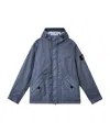 Stone Island Breathable Waterproof Hooded Jacket In Blue
