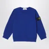Stone Island Compass-badge Cotton Sweatshirt In Blue