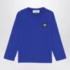 STONE ISLAND BRIGHT BLUE LONG-SLEEVED T-SHIRT