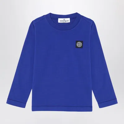 Stone Island Kids' Bright Blue Long-sleeved T-shirt