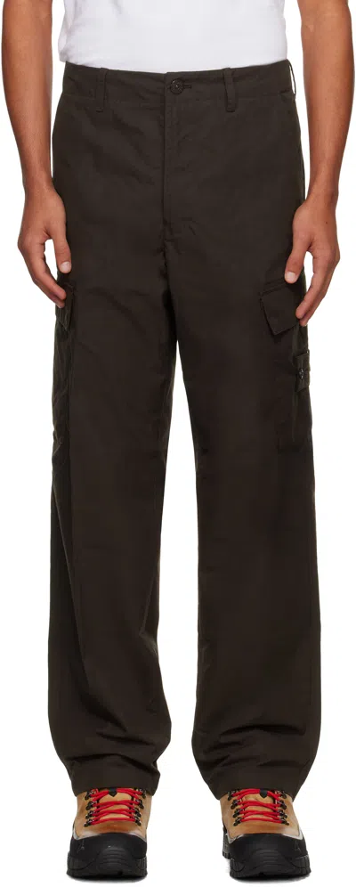 Stone Island Brown 3100019 Weatherproof Cotton Canvas Cargo Pants In White