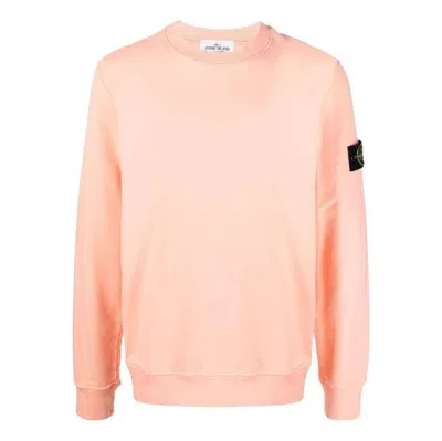 Stone Island Brushed Cotton Fleece Sweatshirt 'pink'