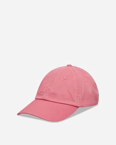 Stone Island Brushed Cotton Gabardine Cap Geranium In Pink