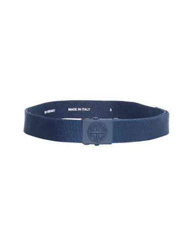 Stone Island Blue Fabric Belt