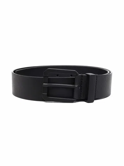 Stone Island Buckle Fastening Belt In Black