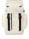 Stone Island Technical Fabric Backpack Featuring Multiple Pockets In White