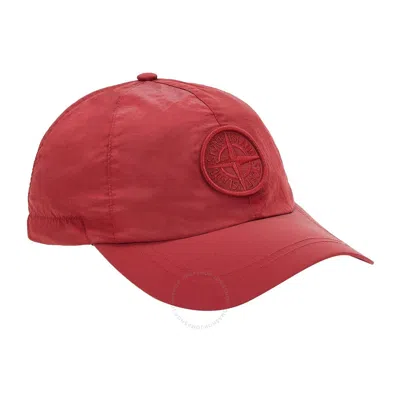 Stone Island Nylon Metal Baseball Cap In Red