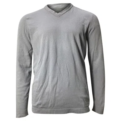 Stone Island Button-embellished V-neck Sweatshirt In Grey Wool