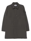Stone Island Button-fastening Coat In Gray