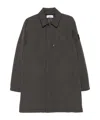 Stone Island Coat With Buttons In Gray