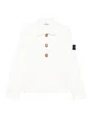 Stone Island Button-fastening Cotton Jacket In White