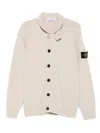 Stone Island Button-fastening Patch-pocket Cardigan In Neutral