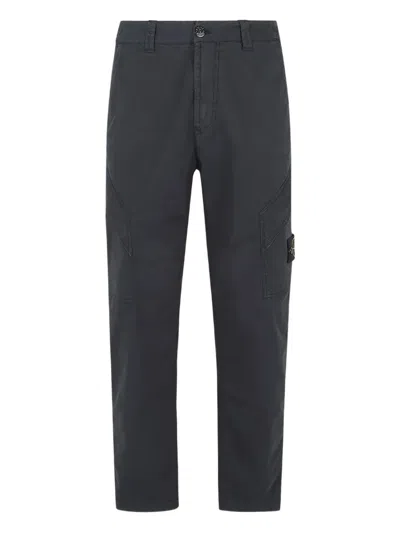 Stone Island Button-fastening Trousers In Black