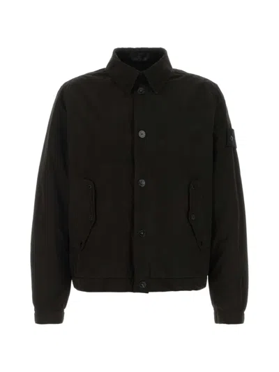 Stone Island David Light-tc Ghost Coach Jacket In Black