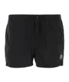 Stone Island Black Nylon Swimming Shorts In Black