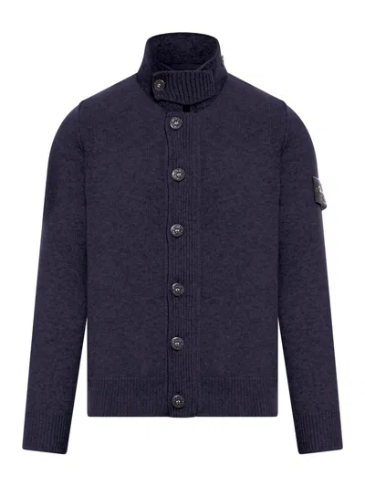 Stone Island Sweater In Azul Oscuro