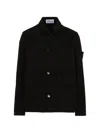 Stone Island Buttoned Jacket In Black