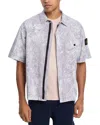 Stone Island Camicia Regular Fit Short Sleeve Shirt In Pearl Gray