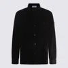 Stone Island Comfortable Overshirt With Pockets And Press Studs In Black