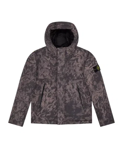 Stone Island Kids' Camo Jacket In Black