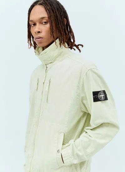 Stone Island Canvas Jacket In Green