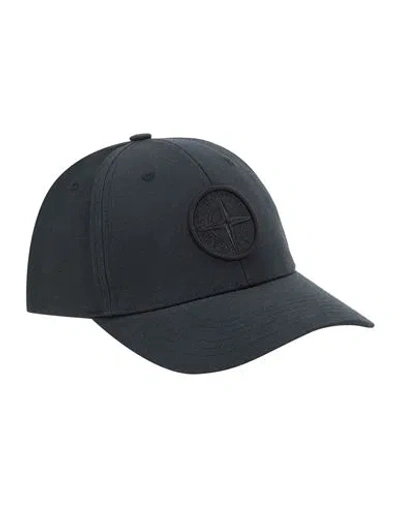 Stone Island Tonal Embroidered-logo Cap In Black
