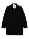 Stone Island Capospalla Lungo Coat In Black