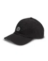 Stone Island Logo Patch Six-panel Cap In Black