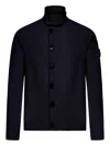 Stone Island High-neck Cardigan With Logo Patch