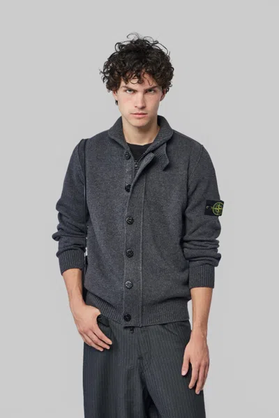 Stone Island Cardigan In Grey