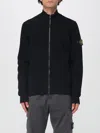 Stone Island Zip-up Sweatshirt With Logo In Black