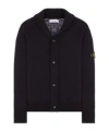 Stone Island Cardigan Sweater In Black