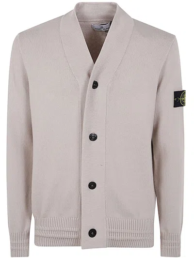 Stone Island Cardigan In White